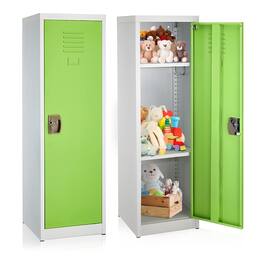 AdirOffice - Storage Locker 629-Series 48" H 1-Tier Steel Locker with Key Lock - Green