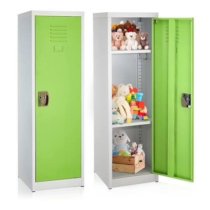 Front. AdirOffice - Storage Locker 629-Series 48" H 1-Tier Steel Locker with Key Lock - Green.