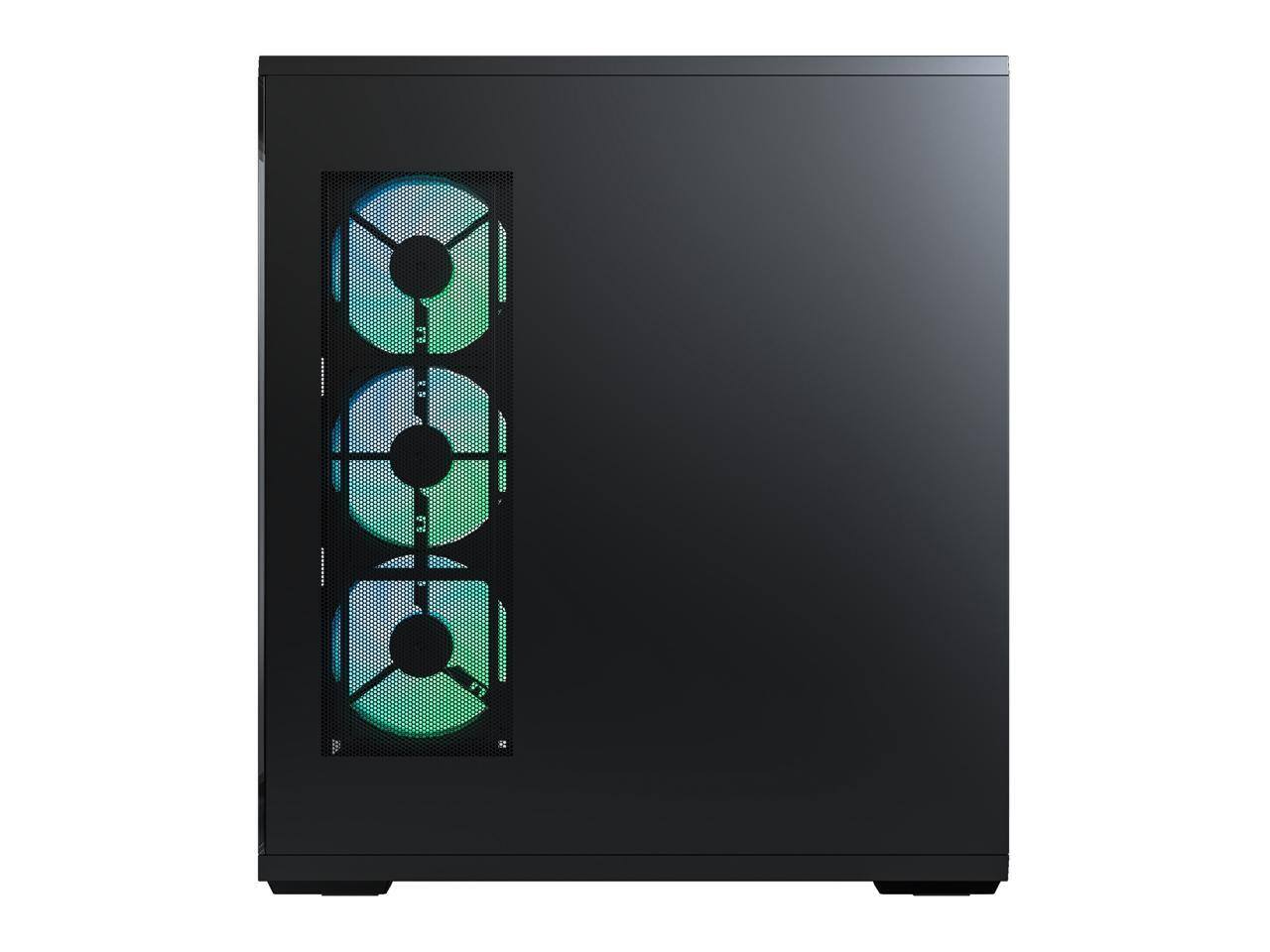 Alt View 4. Montech - MONTECH TG3 ATX Mid Tower, ARGB Fans & Strip, Tempered Glass, RTX 5090 Support (TG3B) - Black.