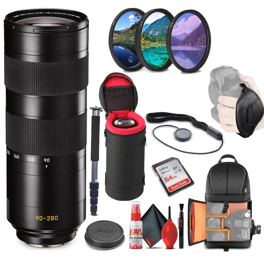 Bundle Leica APO Vario Elmarit SL 90 280mm f/2.8 4 Lens (11175) + 64GB ...