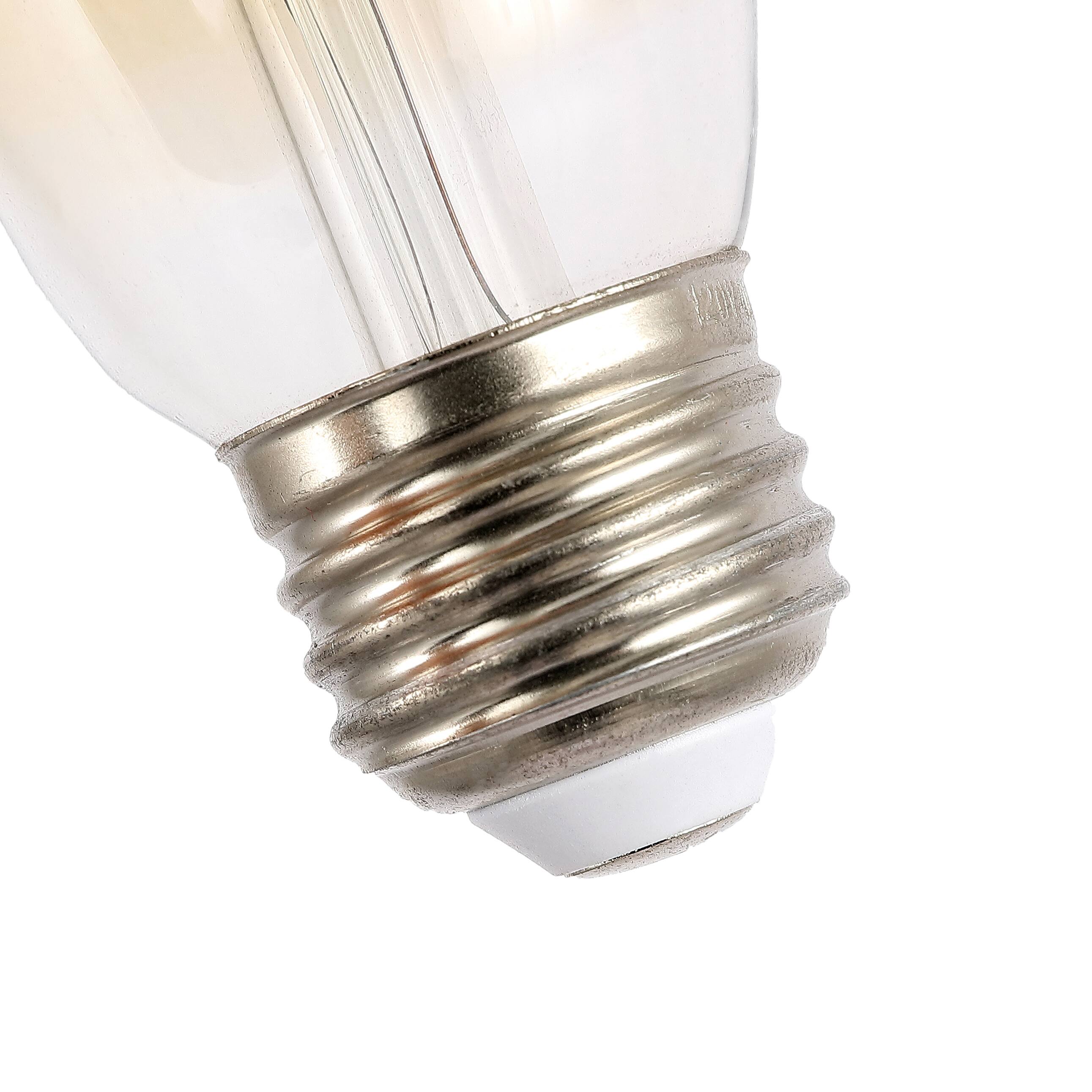 Alt View 4. Jonathan Y - Vintage Non-Dimmable ST58-4W LED Edison Bulbs with E26 Base, Warm White 2700K, 350 Lumens, Tinted Amber (Pack of 4) - Amber.