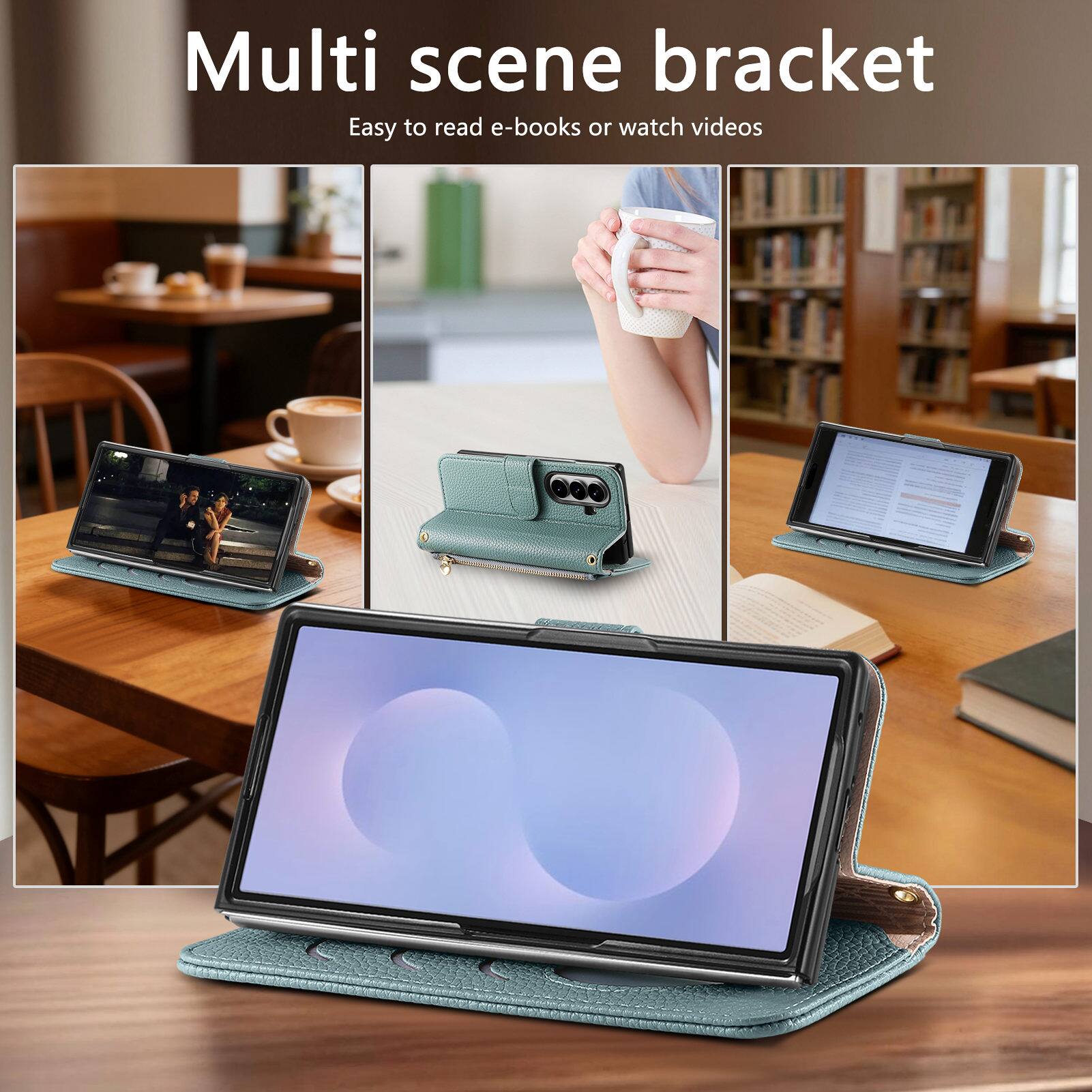Multi scene bracket  
Easy to read e-books or watch videos
