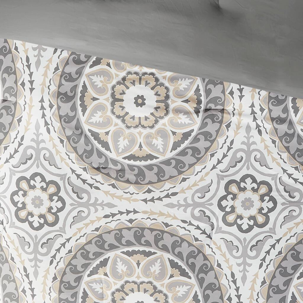 Alt View 5. Gracie Mills - Gracie Mills Shaffer Globally Inspired 9-Piece Comforter Set with Cotton Bed Sheets - Taupe.