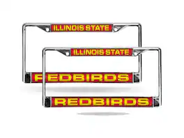 Rico Industries - Illinois State Redbirds Chrome Metal Laser Cut License Plate Frame - Set of 2 Frames - Multi
