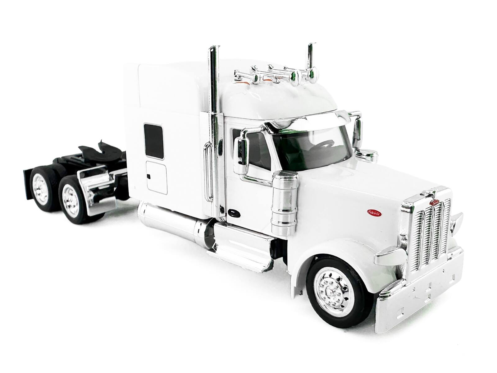 Alt View 1. HO Logistics Replicas - Peterbilt 589 with Stand Up Sleeper Cab White 1/87 (HO) Scale Plastic Model Car by HO Logistics.