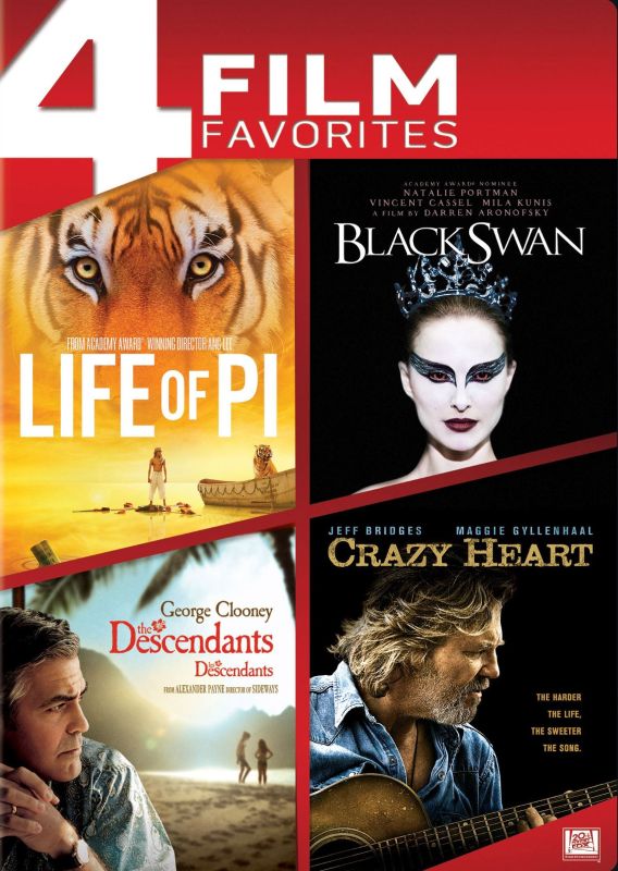  Life of Pi/Black Swan/The Descendants/Crazy Heart [4 Discs] [DVD]