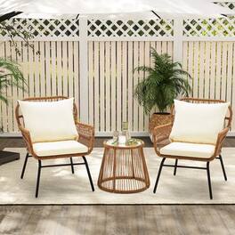 U-HOMY - JFPL-039BG 3 Rattan Set - Beige