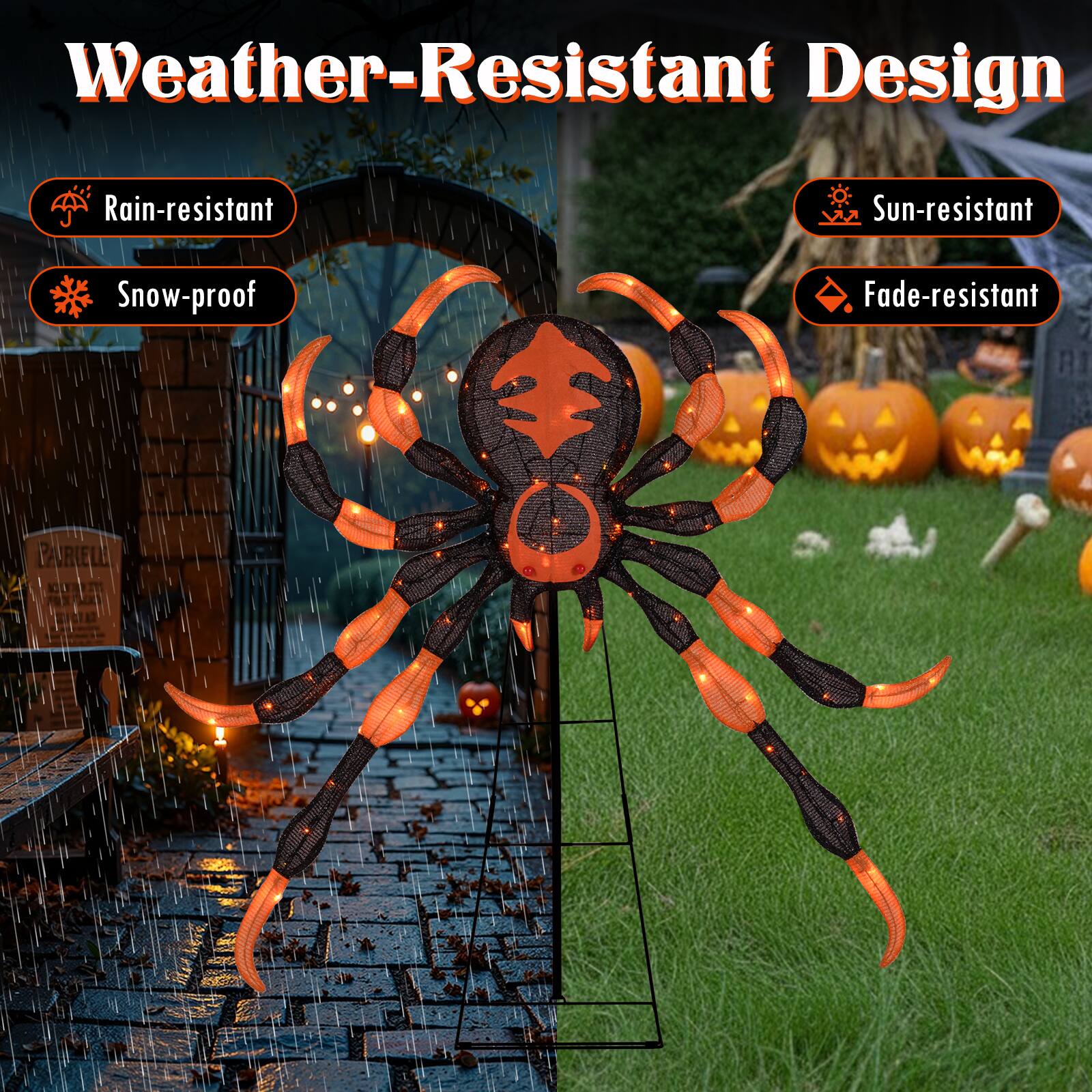 Weather-Resistant Design  
Rain-resistant  
Snow-proof  
Sun-resistant  
Fade-resistant