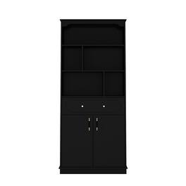 Famapy - Anti - Tip Minimalist Storage Cabinet: Multi - Scenario Organizer for Bedroom, Study & Living Room - Black