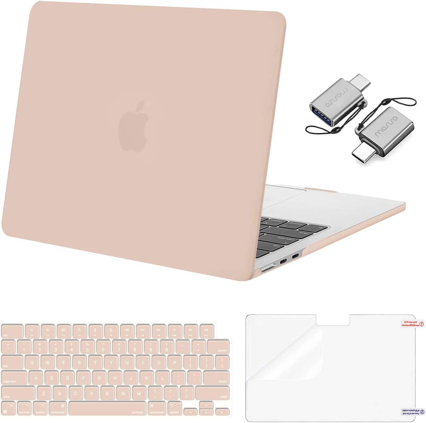 mosiso - Case for MacBook Air 13 inch M5 M4 M3 M2 A3449 A3240 A3113 A2681 (2022-2026) - Camel
