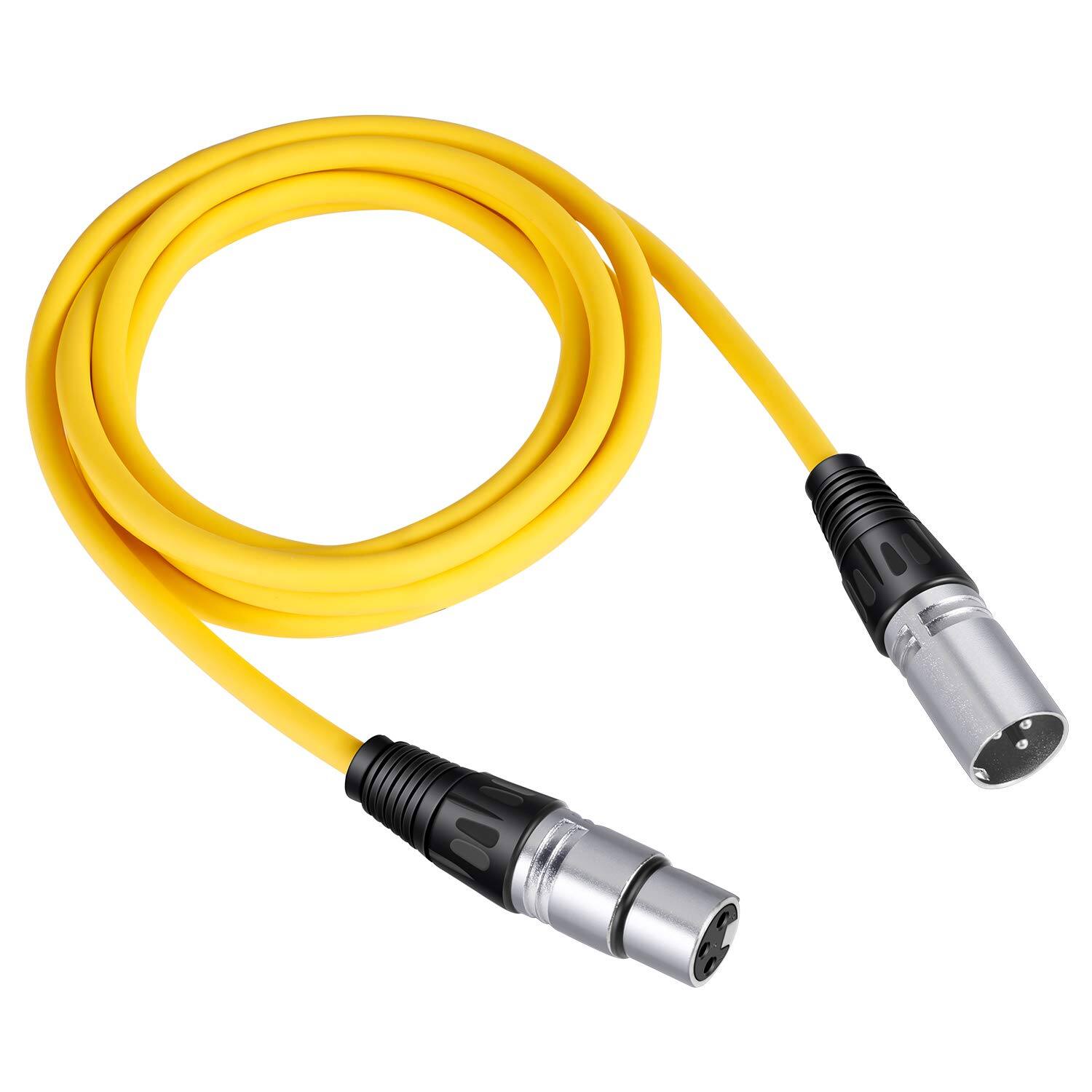 Alt View 4. Neewer - 6-Color 6.5ft XLR Cable Set, Male to Female, Balanced Audio, for Mics/Mixers, 6-Piece.
