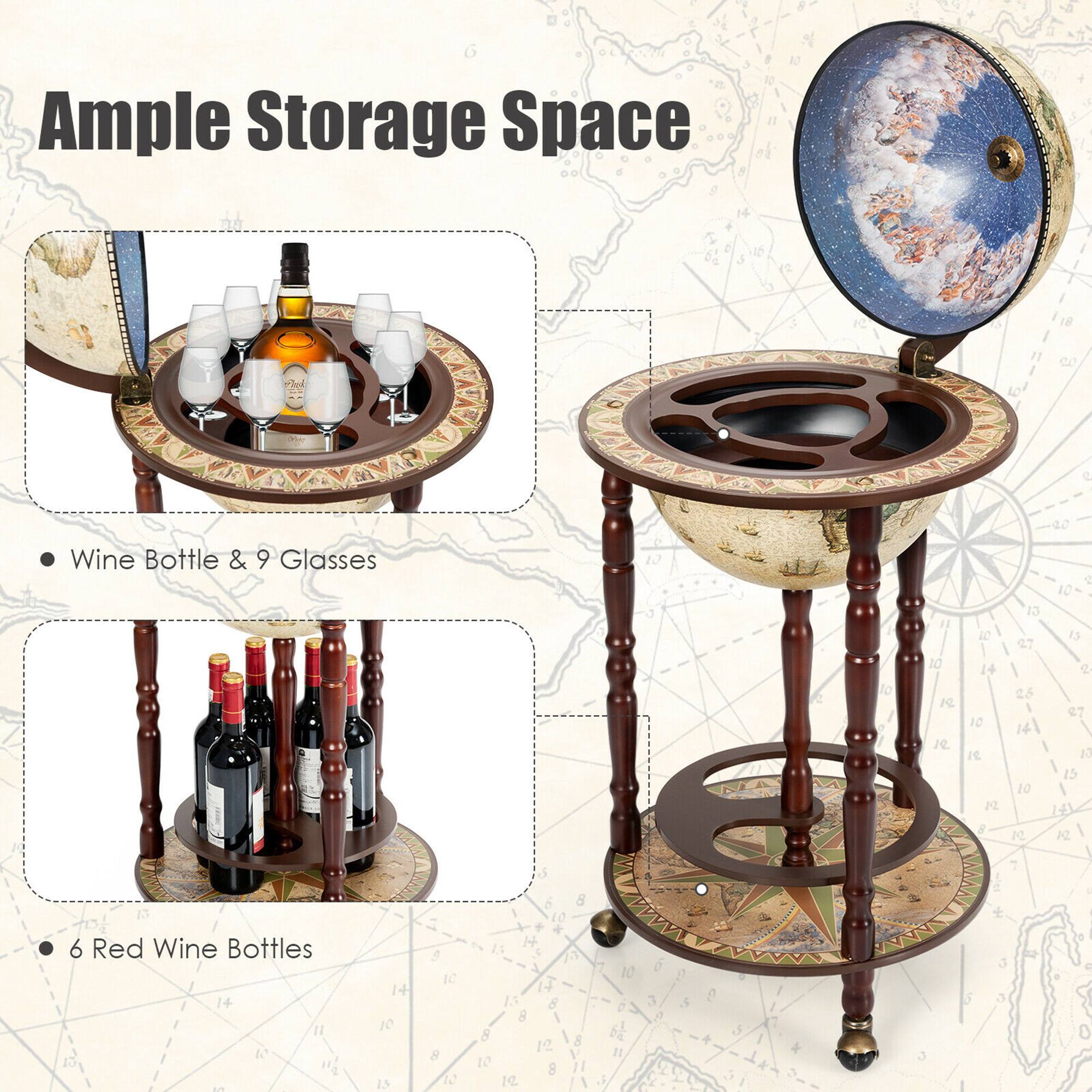 Ample Storage Space

- Wine Bottle & 9 Glasses
- 6 Red Wine Bottles