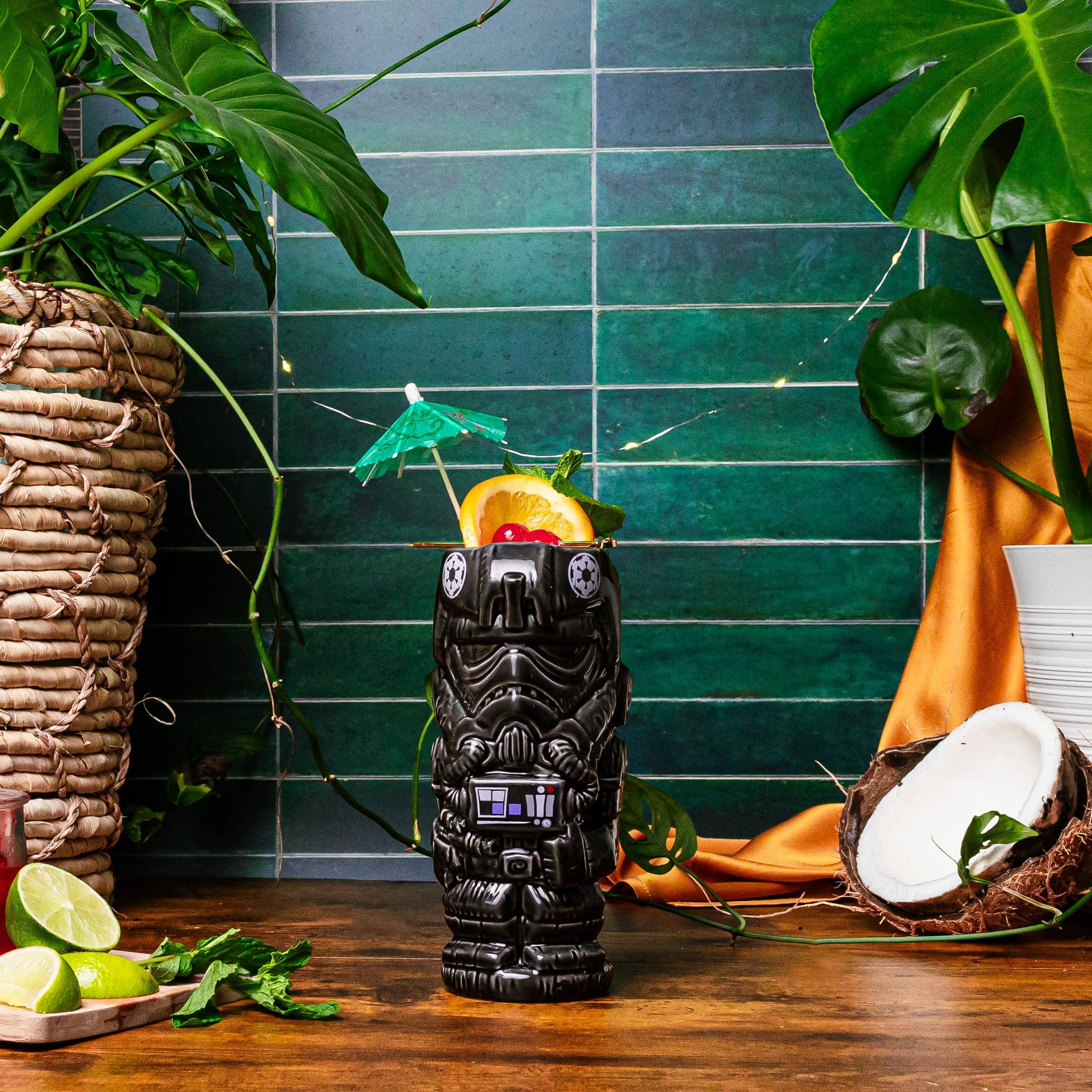 Alt View 1. Star Wars - Geeki Tikis Star Wars TIE Fighter Pilot Ceramic Mug | Holds 18 Ounces - Black.