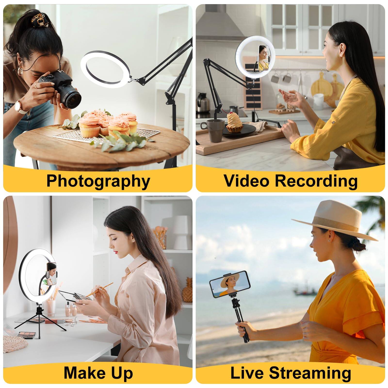 - Photography
- Video Recording
- Make Up
- Live Streaming