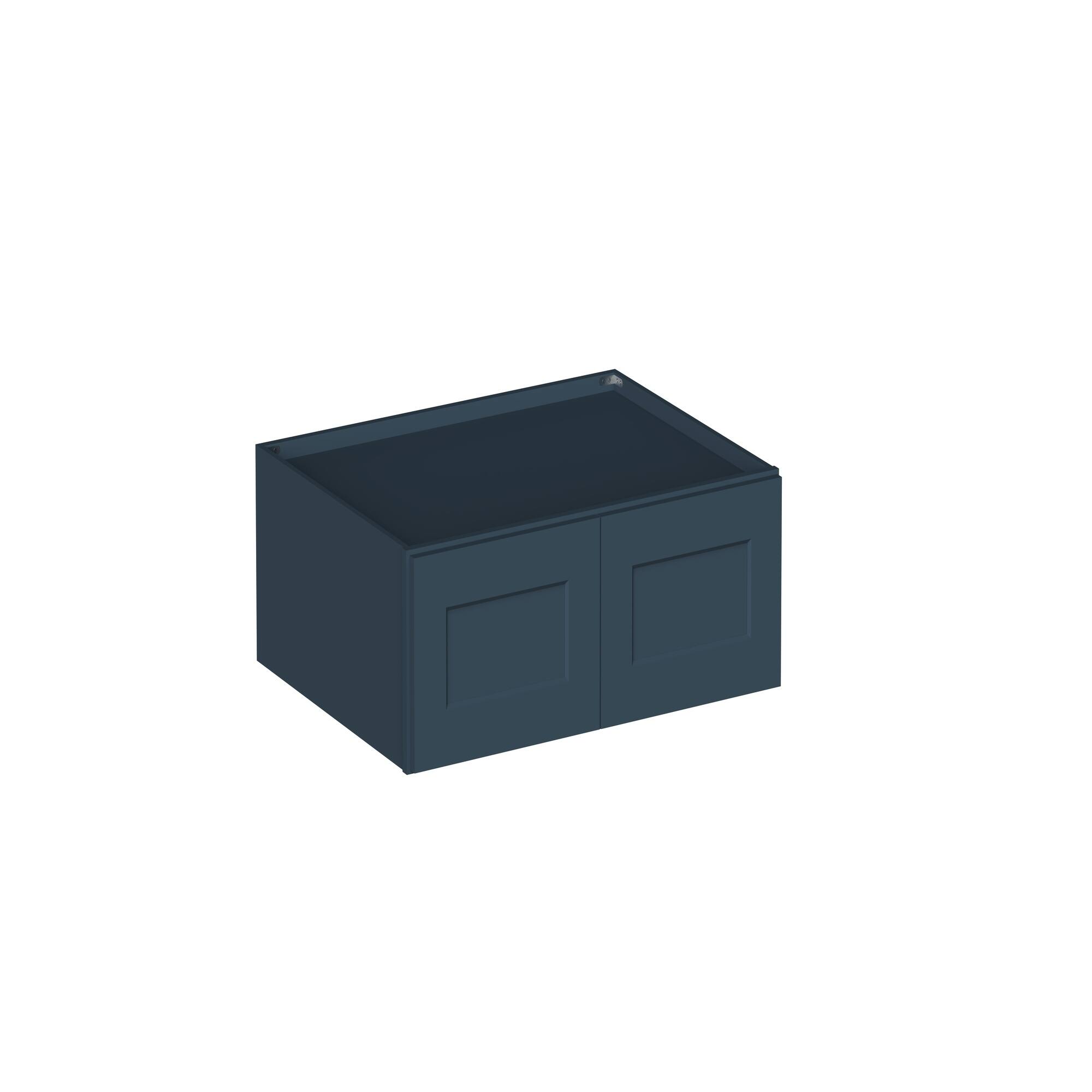 Angle. Boyel Living - 36-in W x 12-in H x 27-in D Shaker RTA Kitchen Deep Wall Cabinet with Soft-Close - Charcoal Blue.