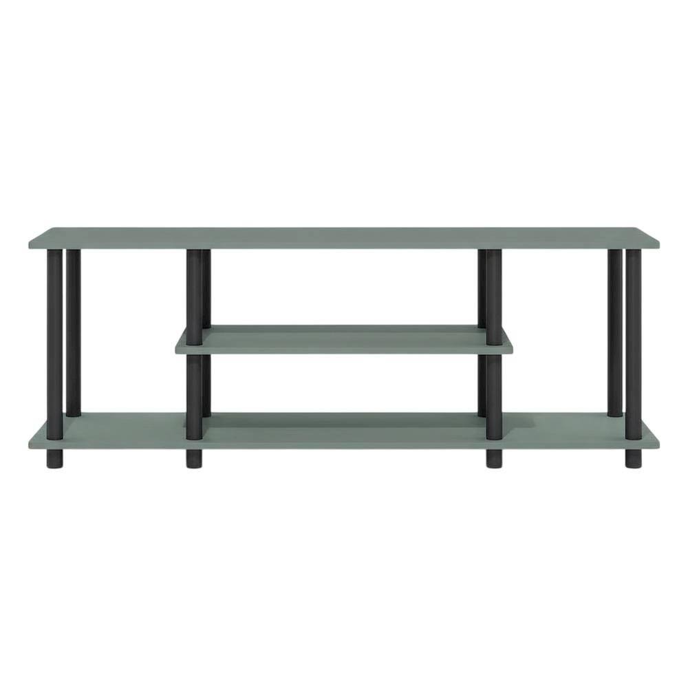 Alt View 3. FurniFact - Sage Green 3-Tier Entertainment Center, TVs up to 50 Inches, Engineered Wood - Green.