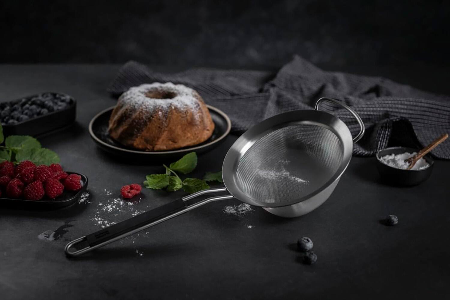 Alt View 1. Kuhn Rikon - Essential Large Strainer, Stainless Steel Fine Mesh - Silver.