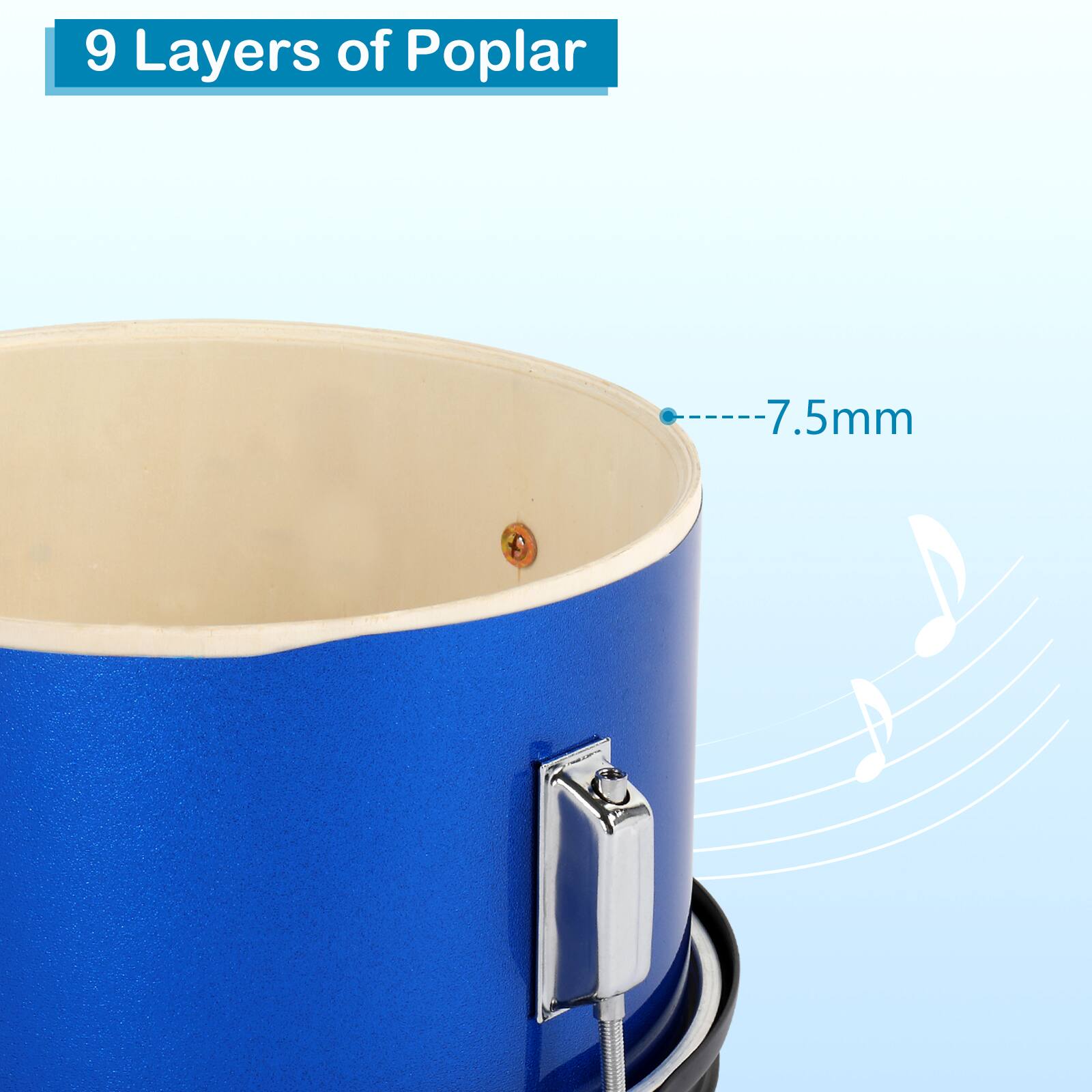 9 Layers of Poplar  
7.5mm