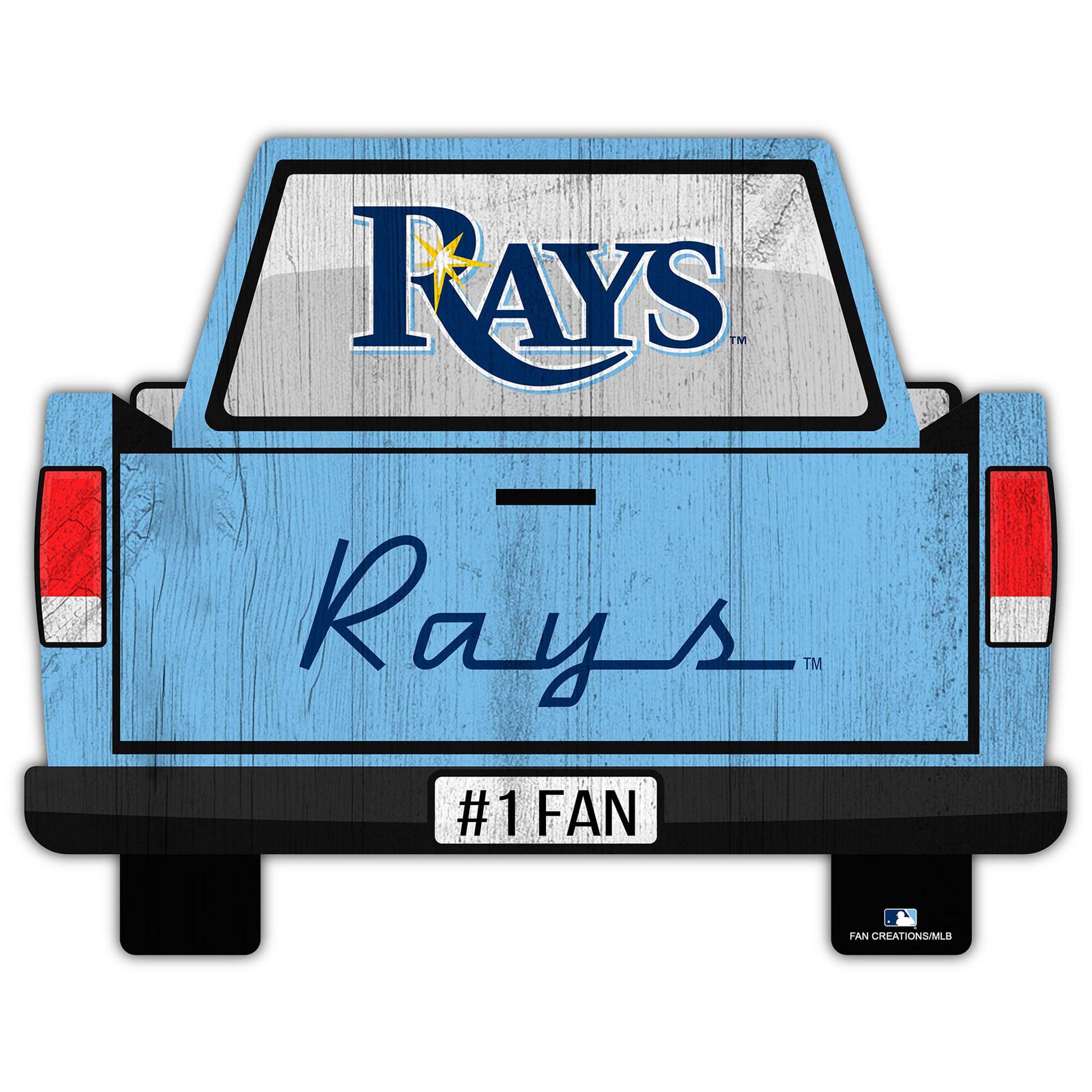 Tampa Bay Rays 12'' x 12'' Truck Back D-cor