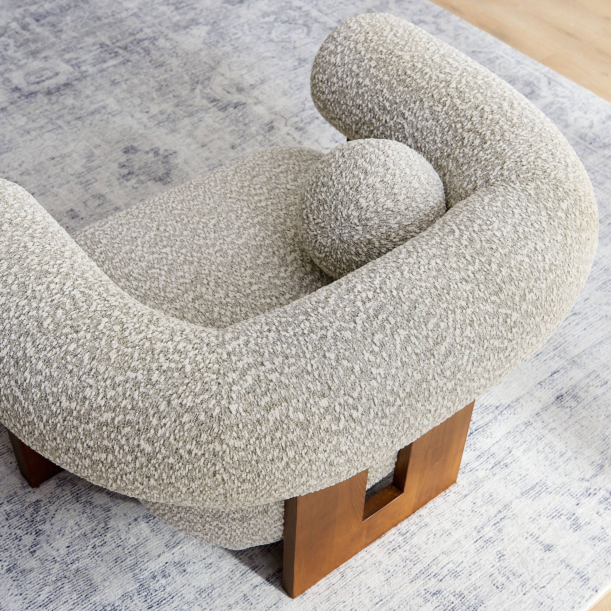 Alt View 1. Modway - Jace Boucle Accent Chair by Modway - River Rock.
