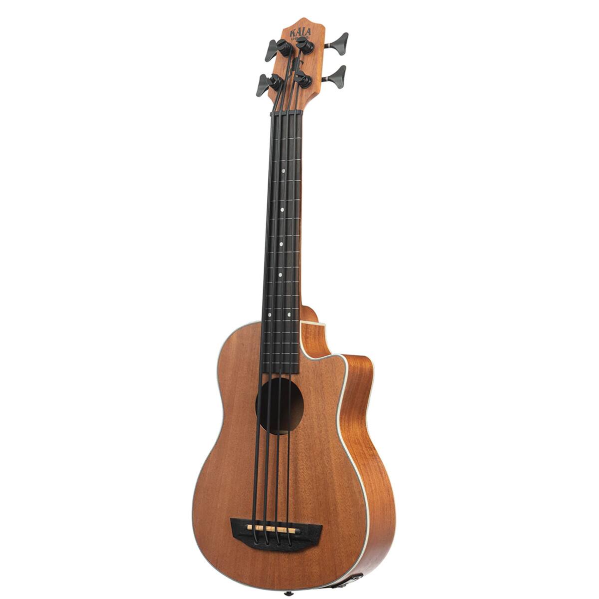 Alt View 2. Kala - Kala U-BASS Scout Fretless Acoustic Electric Bass Guitar, Natural.