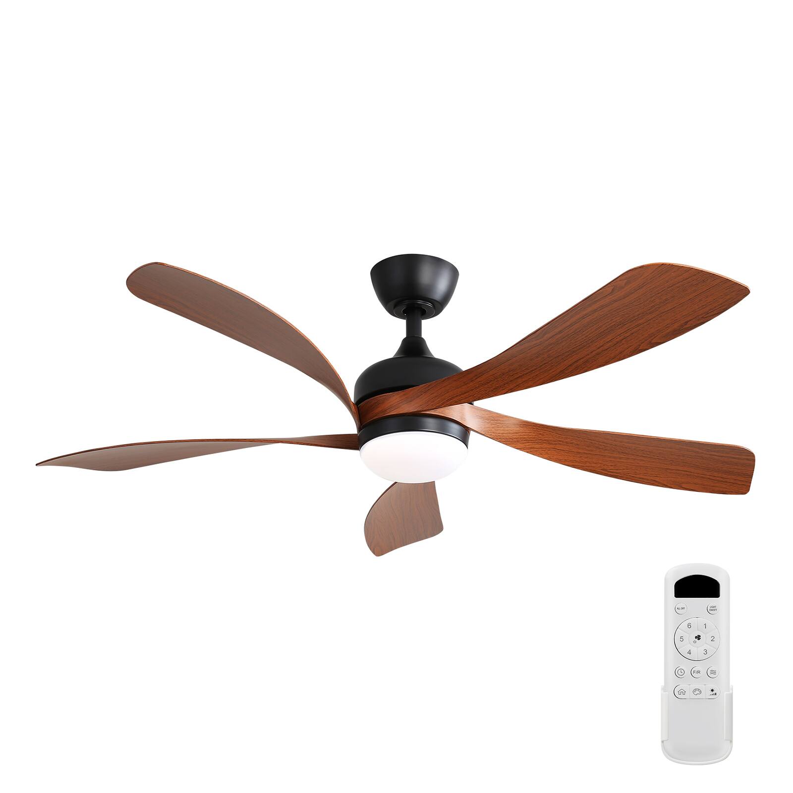 Front. APRILSOUL - Ultra Quiet 52 Inch Reversible DC Ceiling Fan Remote 6 Speed Timer - Black.