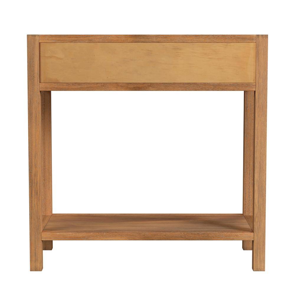 Back. Butler Specialty - Lark 30" Wood 1-Drawer Nightstand - Light Brown.