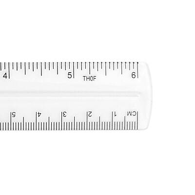 Alt View 6. Westcott - Westcott Shatterproof 6" Plastic Standard Ruler, Clear (45016)) - Clear.