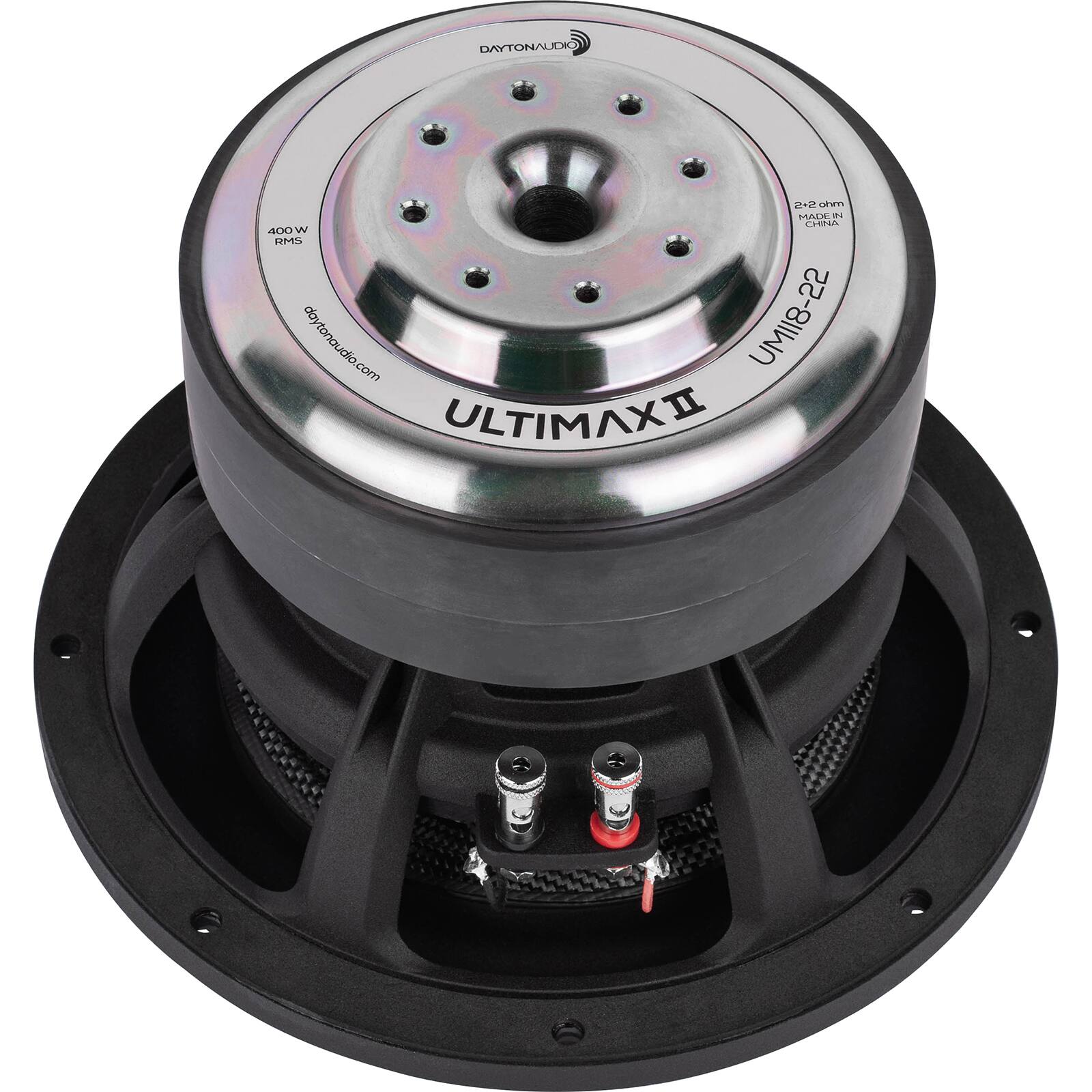 DAYTONAUDIO  
2+2 ohm MADE IN CHINA 400W RMS daytonaudio.com UMI8-22 ULTIMAXII