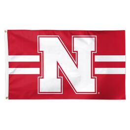 WinCraft - Nebraska Huskers 3' x 5' Horizontal Stripe Deluxe Single-Sided Flag - Multicolor