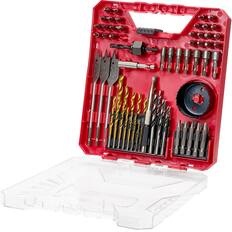 Front. VEVOR - Drill Bit Set, 70 Pieces Drill and Driver Bit Set, Screwdriver Bit Set Suit Wood Metal Cement Drilling and Screw Driving - Black.