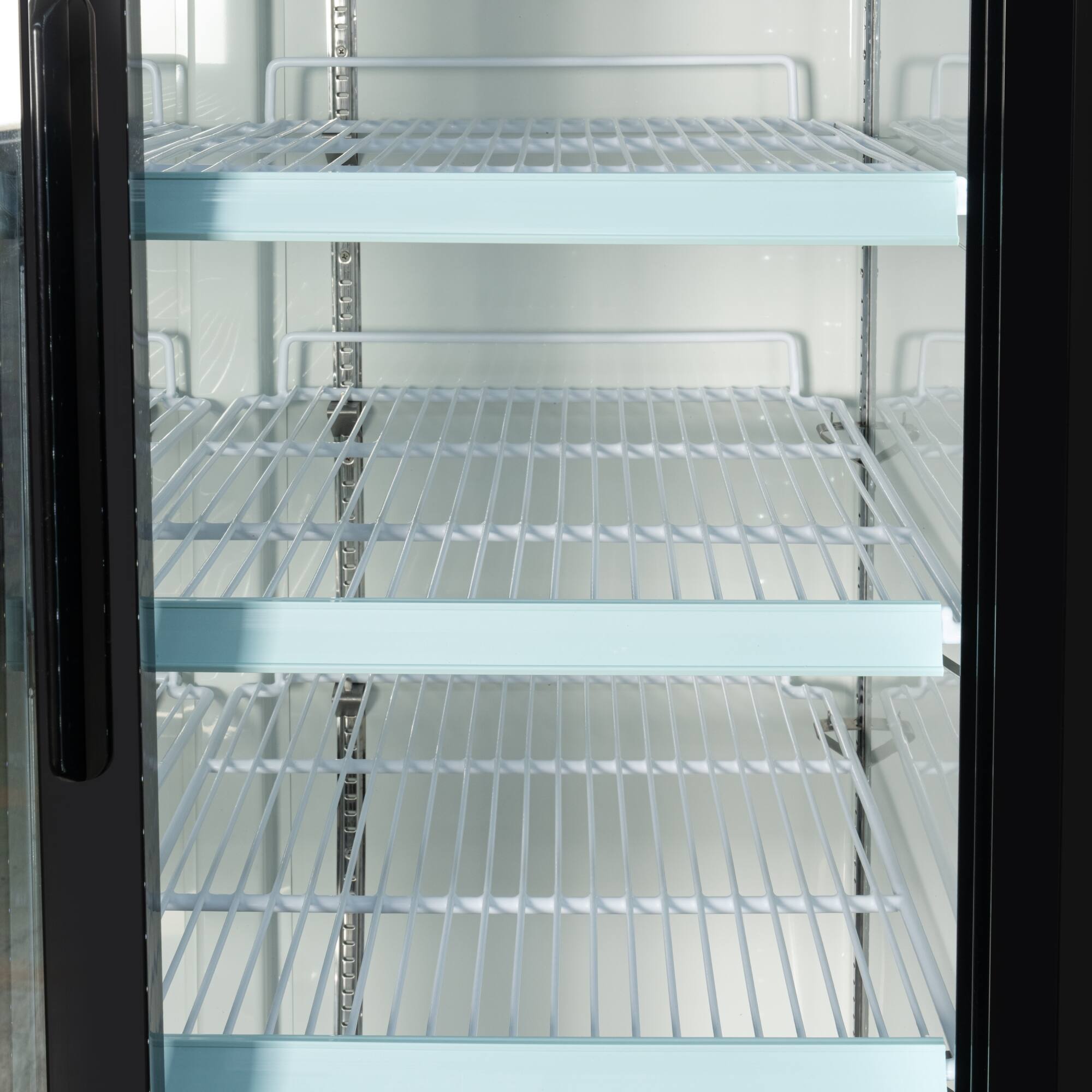 Alt View 7. Koolmore - 40 in. 33 Cu. Ft. Commercial Merchandiser Refrigerator with Sliding Doors, LED Lighting in White (KM-MDR-2GD-33CSL) - Black.