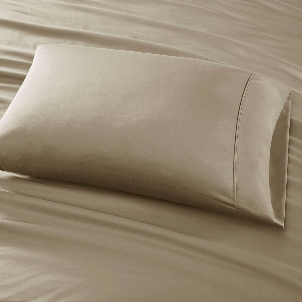 Alt View 3. Gracie Mills - Gracie Mills Elodie 800 Thread Count Sateen Sheet Set - Khaki.