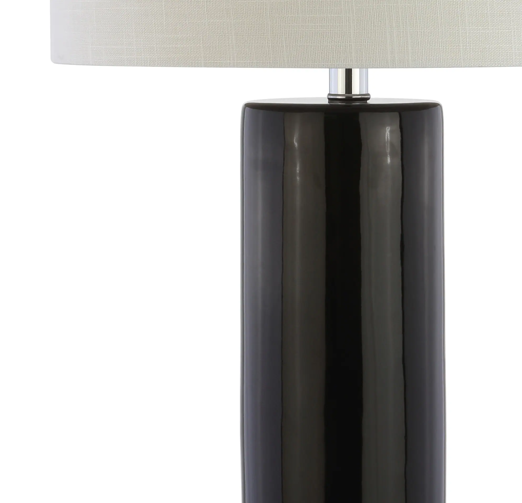 Alt View 6. Jonathan Y - Dallas 31.5" Ceramic LED Table Lamp, Black/Chrome - Black/Chrome.