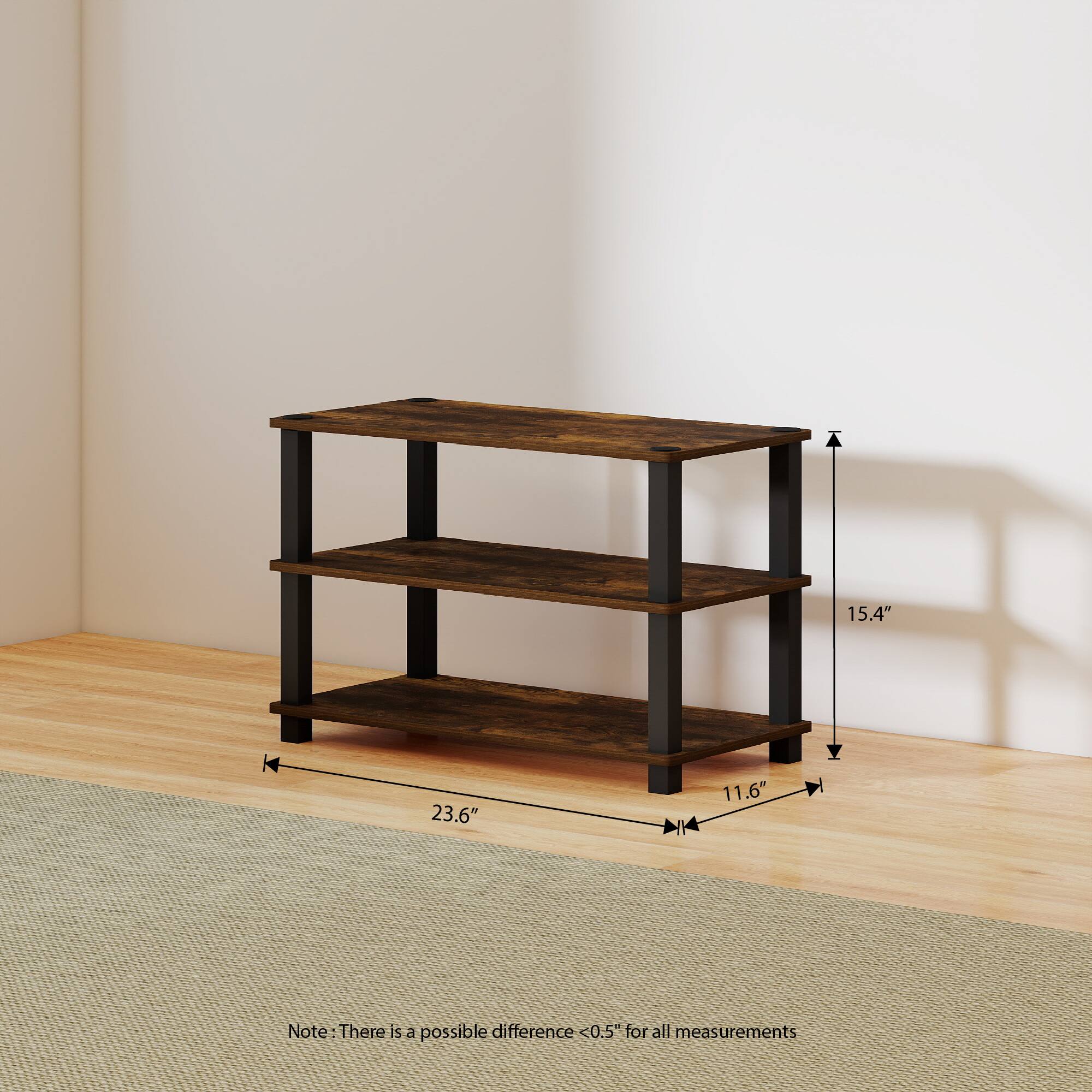 15.4" x 23.6" x 11.6"  
Note: There is a possible difference <0.5" for all measurements