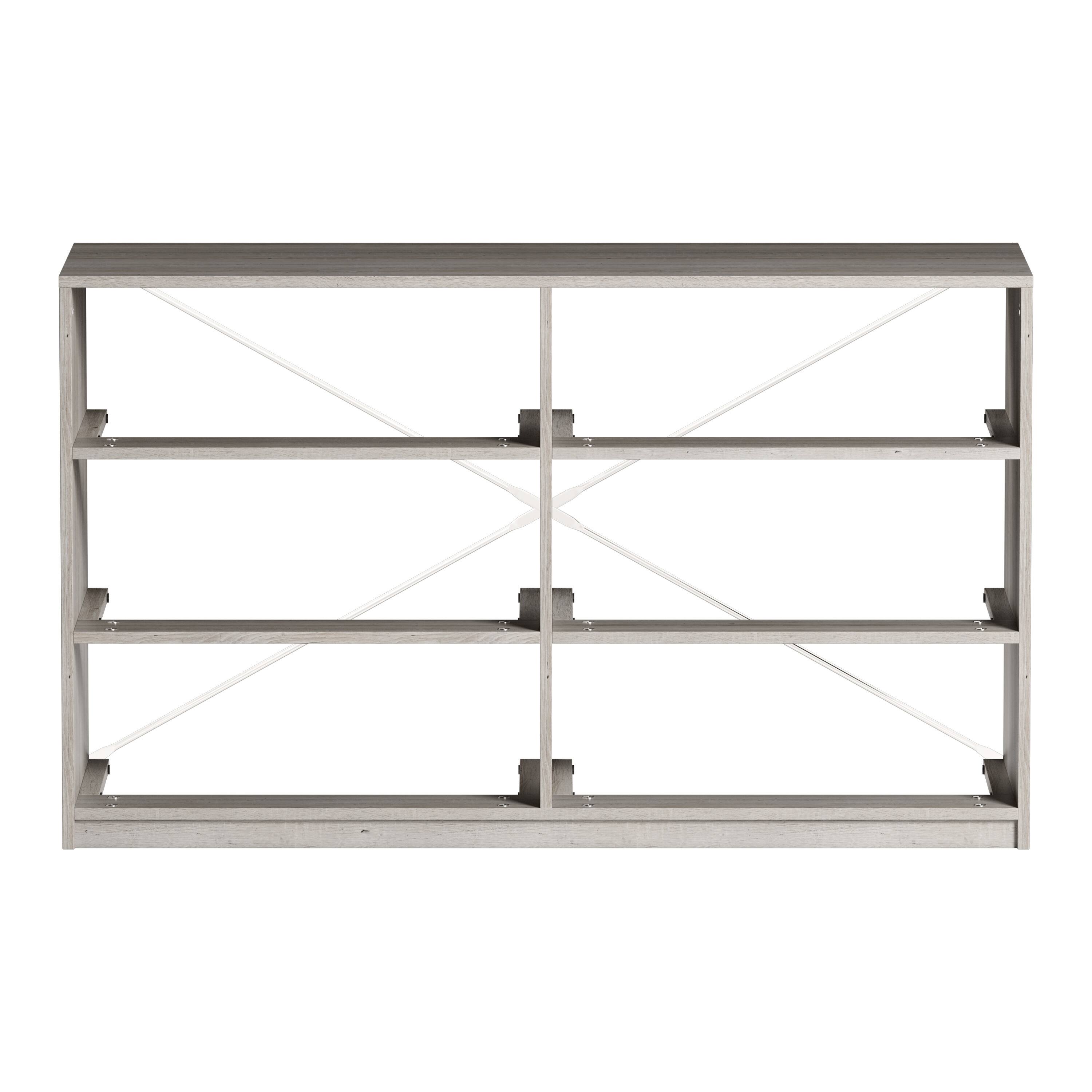 Alt View 4. Forest'nSky - Grey Wood 6 drawer 44.5 in. Wide Chest of Drawers with Large Fabric Drawers for Living Room - Grey.