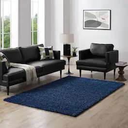 Modway - Enyssa Solid Shag Area Rug - Navy