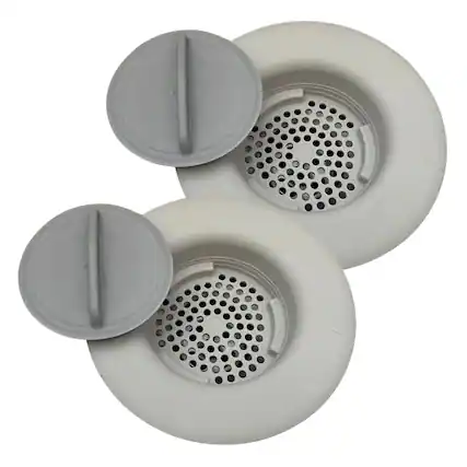 Front. Flex Strainer - Flex Strainer 2-in-1 Sink Drain Strainer & Stopper, Made in the USA, Universal Fits Most 3.5" Drains, Grey, 1-Pack - Grey.