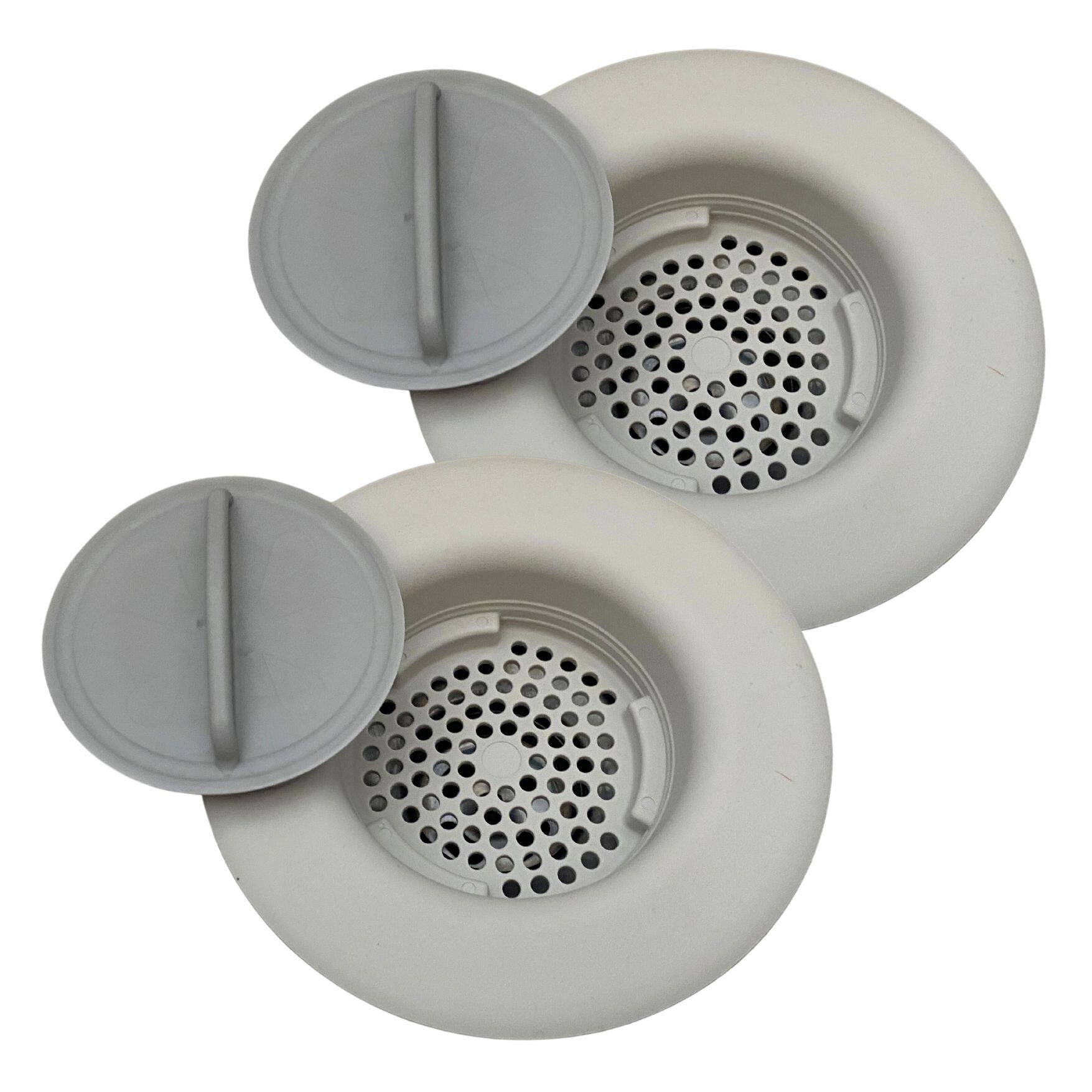 Front. Flex Strainer - Flex Strainer 2-in-1 Sink Drain Strainer & Stopper, Made in the USA, Universal Fits Most 3.5" Drains, Grey, 1-Pack - Grey.