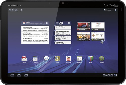  Motorola - Refurbished XOOM Tablet Wi-Fi with 32GB Hard Drive - Dark Titanium