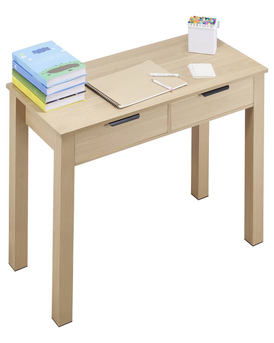 Desk Table Design Simple VEVOR Small Desk with Drawers, Kids Desk for Bedroom, Modern Simple ...