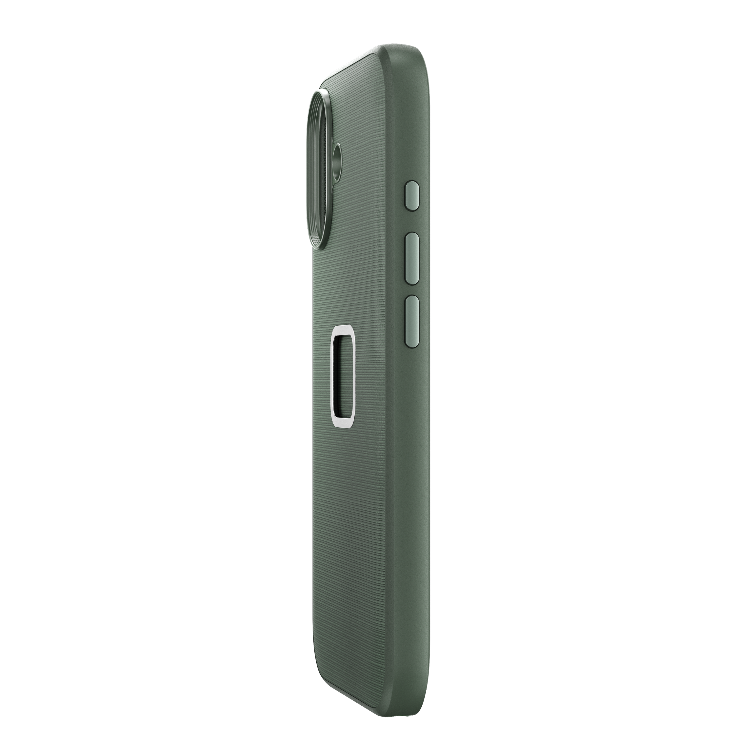 Angle. Peak Design - Mobile Everyday Fabric Case Apple iPhone 17 Sage - Sage.