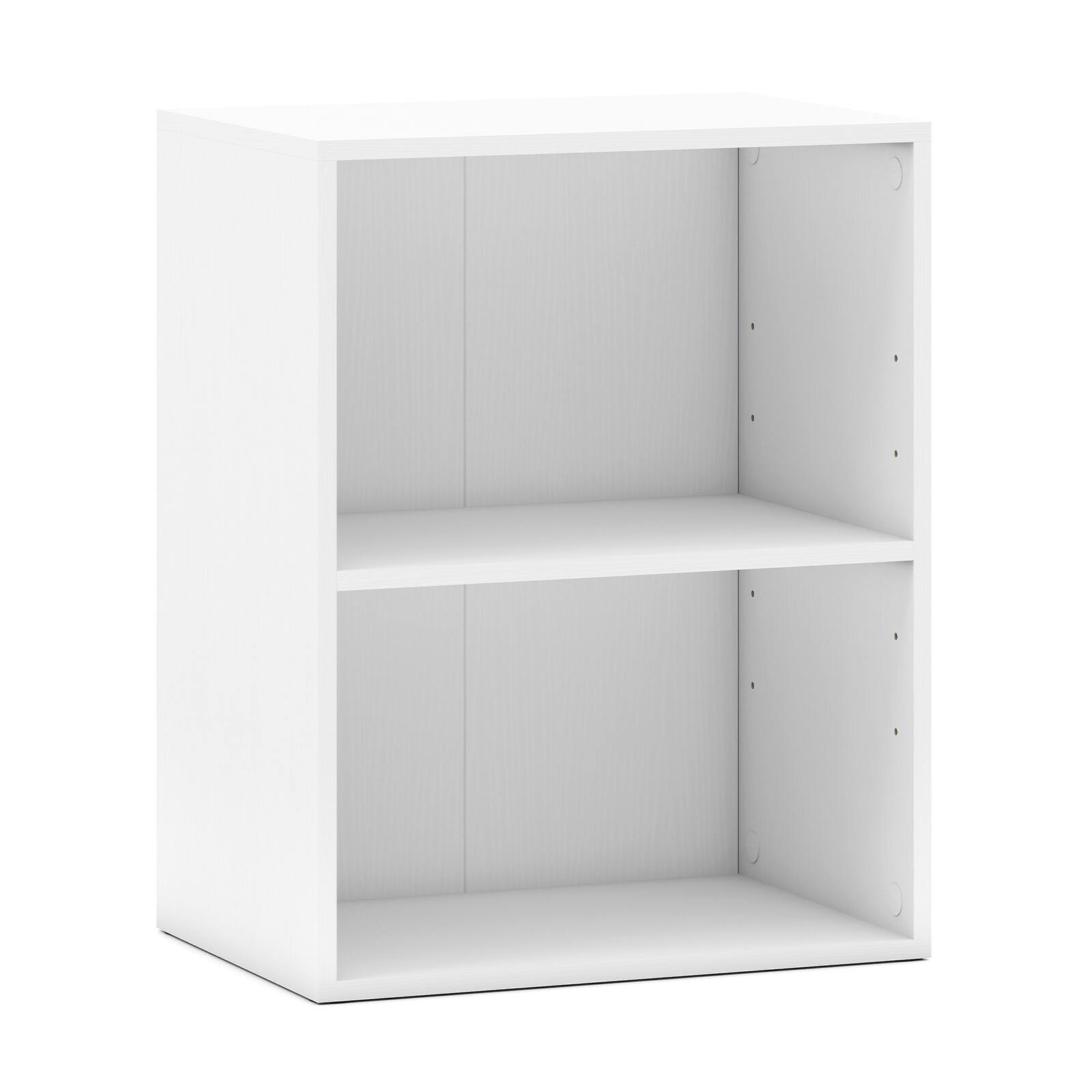 Alt View 8. Gymax - Gymax 2-Cube Bookcase w/ 5-Position Adjustable Shelf Anti-Toppling Kits for Study White - White.