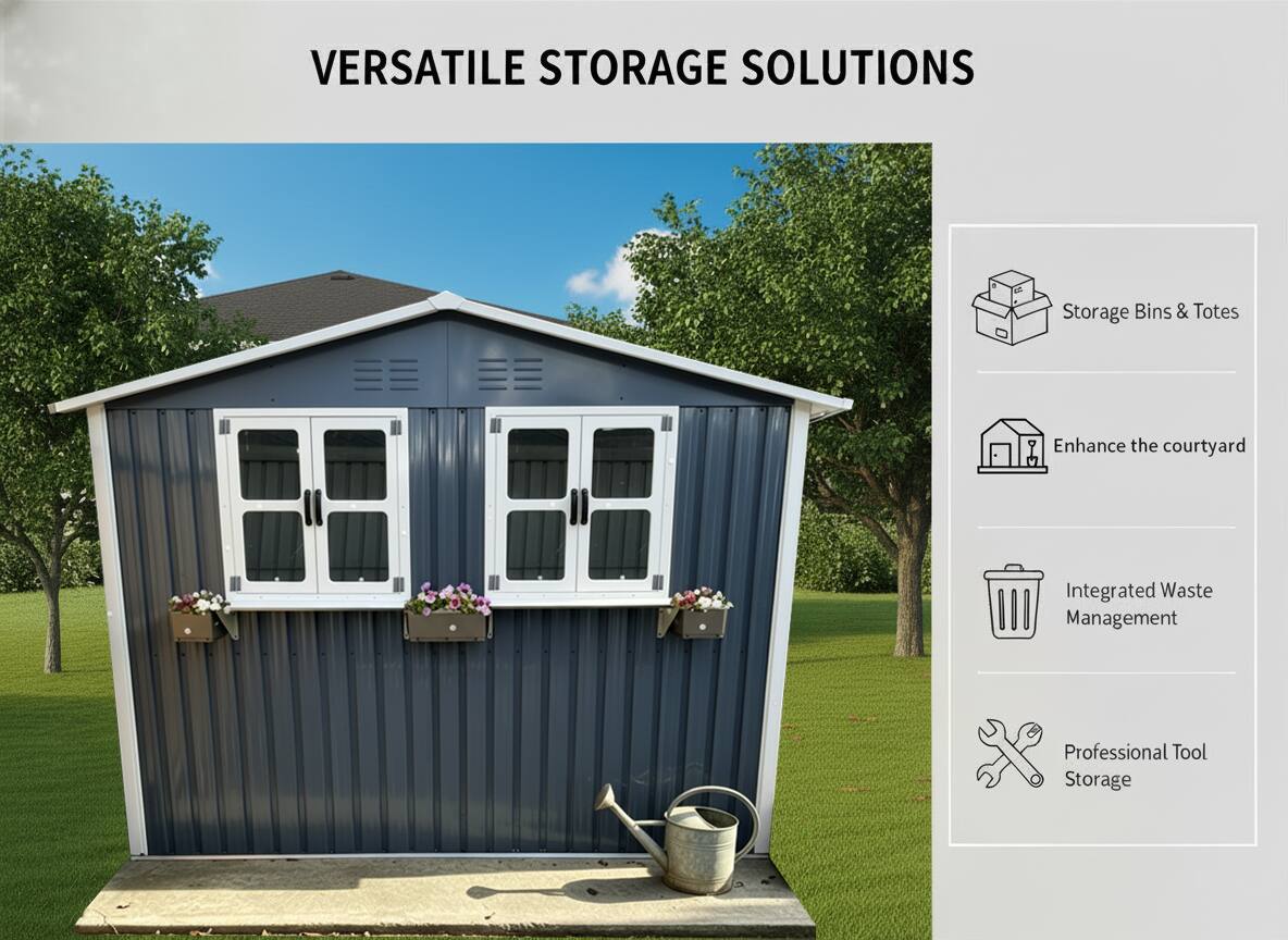 VERSATILE STORAGE SOLUTIONS

- Storage Bins & Totes
- Enhance the courtyard
- Integrated Waste Management
- Professional Tool Storage
