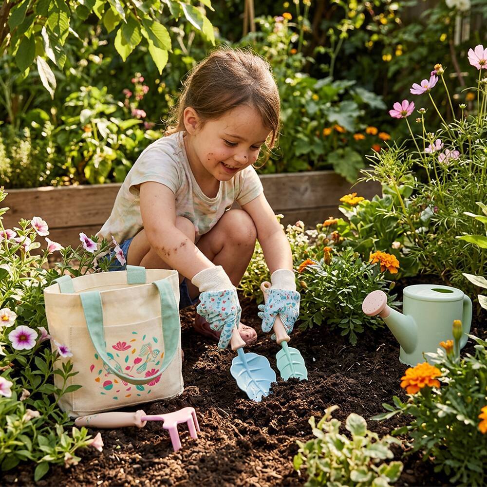 Alt View 7. Fitnate - Kids Gardening Tools Set 6PCS - Mint Green.