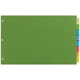Avery - Big Tab Insertable Plastic Dividers for 11" x 17" Binders, 8 Tabs - Multicolor