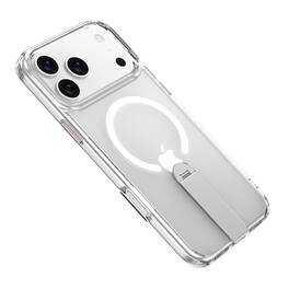 Dteck - for Apple iPhone 18 Pro Max Magnetic Case,Support Wireless Charging,Slim PC TPU Back Cover with 360 Rotating Kickstand - Clear