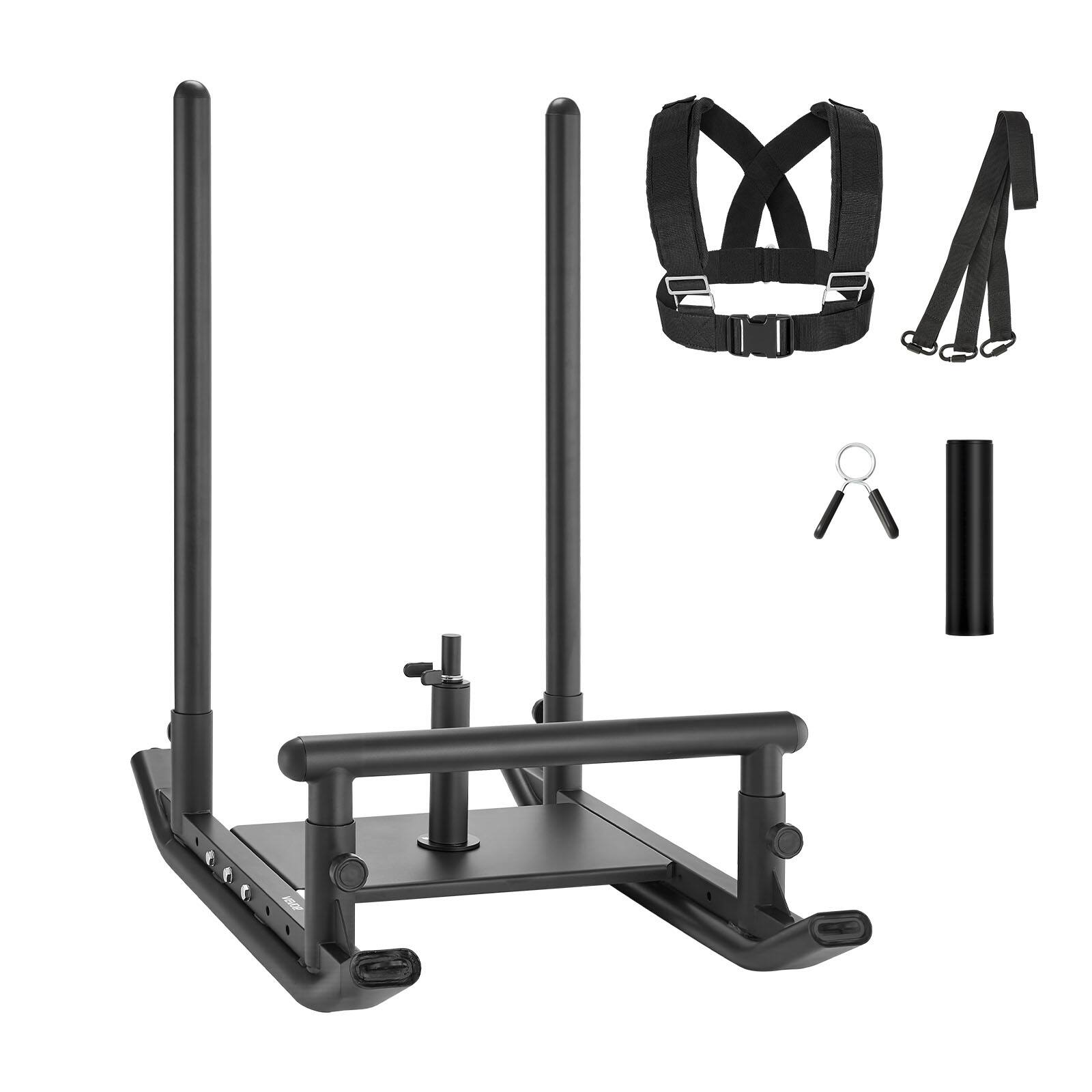 Alt View 5. VEVOR - Weight Sled, Steel Power Sled,Fitness Strength Training Sleds for Athletic Exercise Speed Improvement,Fitness Equipment - Black.