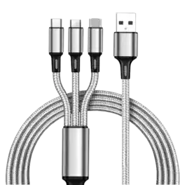 Home Collection - 3-in-1 Fast USB Charging Cable – Universal Multi-Function Cell Phone Charger Cord