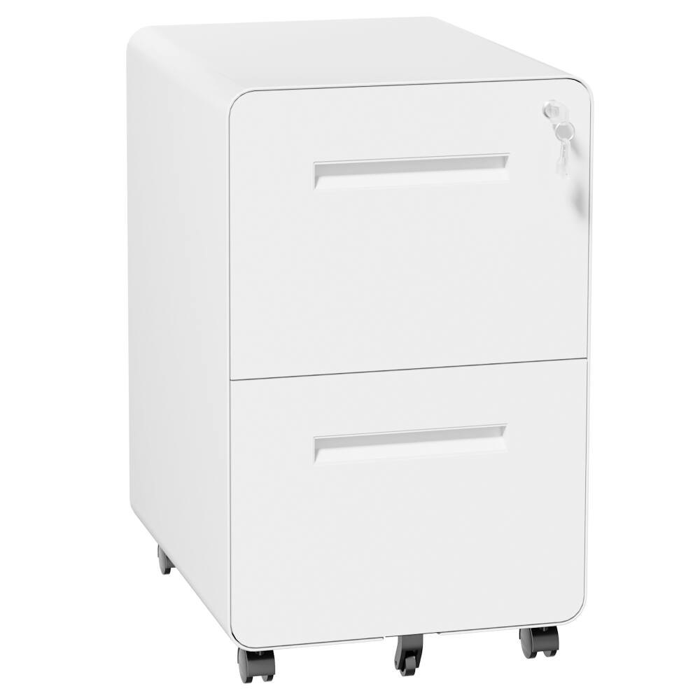 Alt View 10. Loheer - Loheer 2 Drawer Metal File Cabinet Lockable Rolling Under Desk.